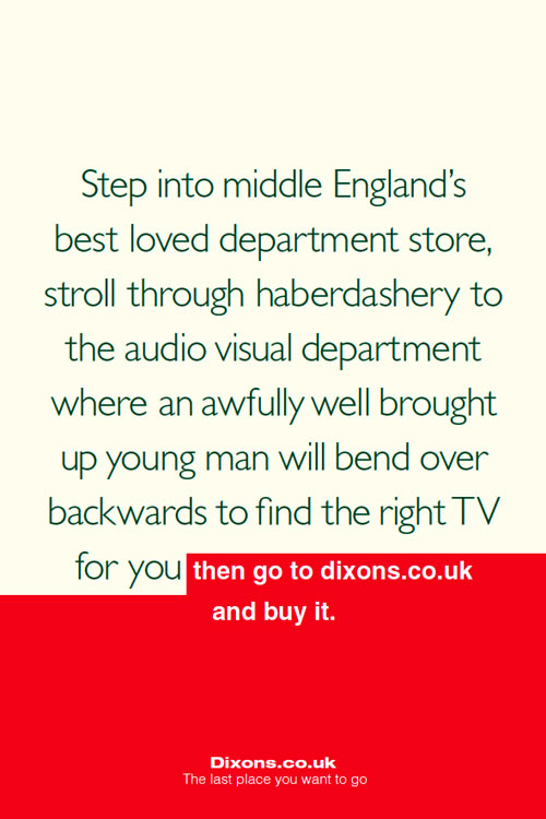 A Dixons poster advert
