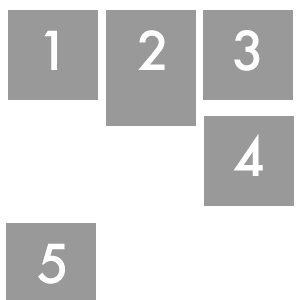 grid blocks where the content overlaps a block that has a fixed-height