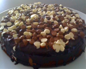 A photo of the chocolate cake I made