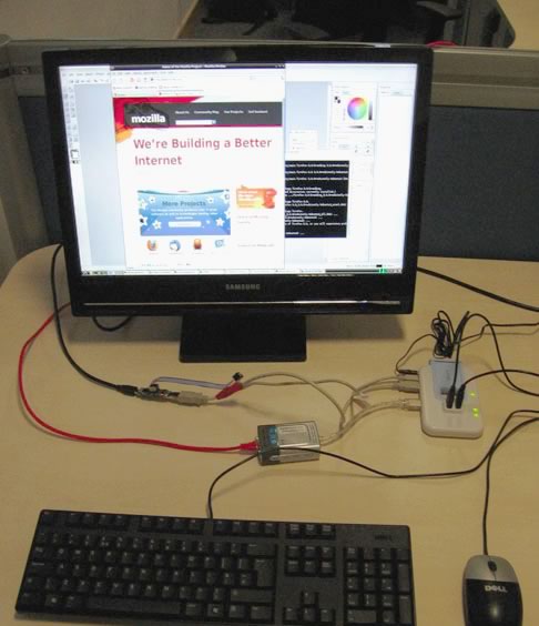 Photo of a Raspberry Pi computer in use