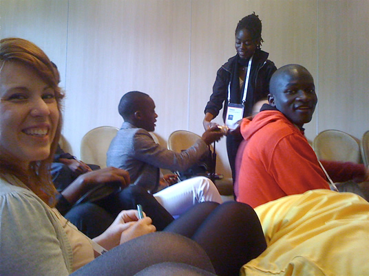 Photo of the Young Minds sitting on beanbags